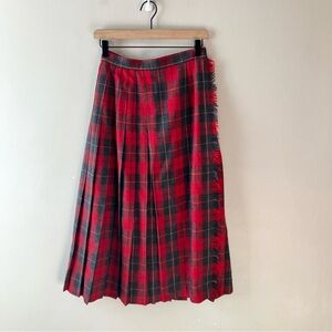 VINTAGE Wallace Tartan Plaid Midi Skirt